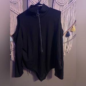 Long sleeve zip up body suit